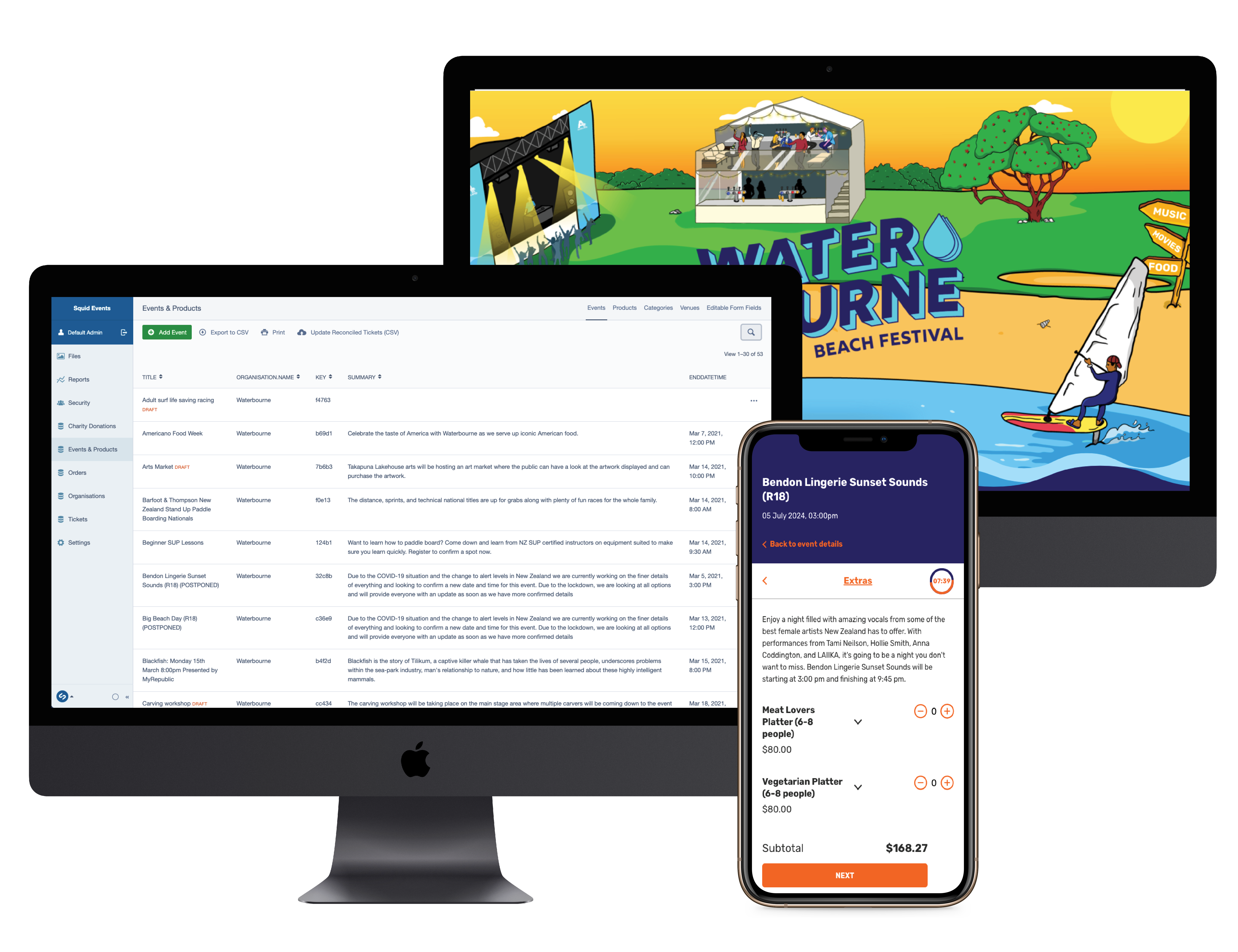 Squid Ticketing Website Example